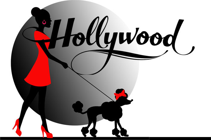 Hollywood Image Girl walking a ritzy mutts dog