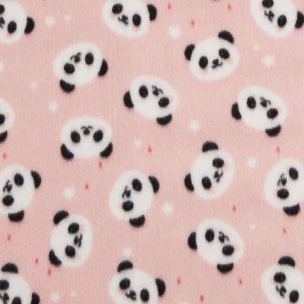 Pink Panda Polar Fleece Fabric