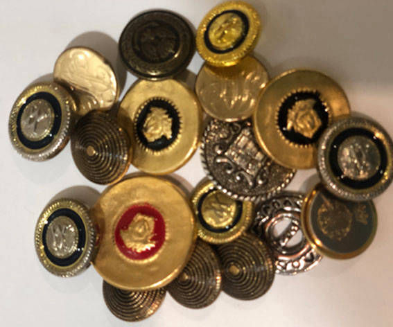 A collection of Vintage Metal Buttons